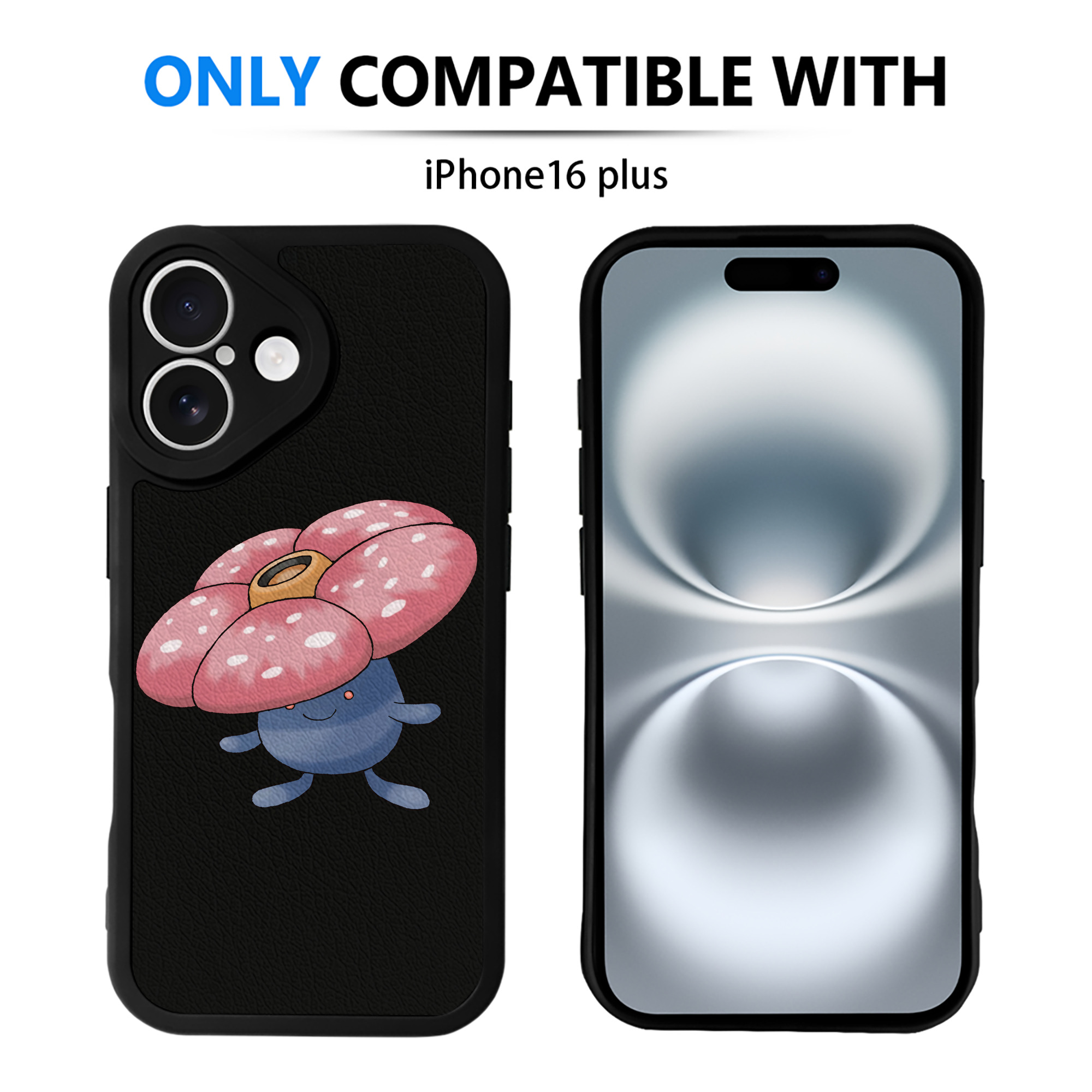 （画像用） ポケットモンスター Pokémon 【iPhone 16シリーズ対応】シリコンスマホケース（レザー調） 材質：シリコン